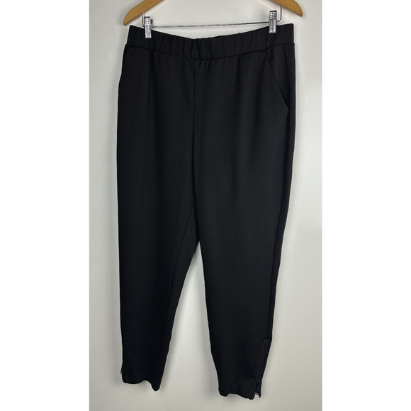 Universal Standard Moro Pocket Signature Ponte Pants Blk Ankle Zip Size S 14 16 - Picture 2 of 13
